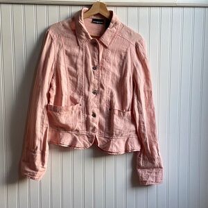 DKNY Light Pink Linen Jacket